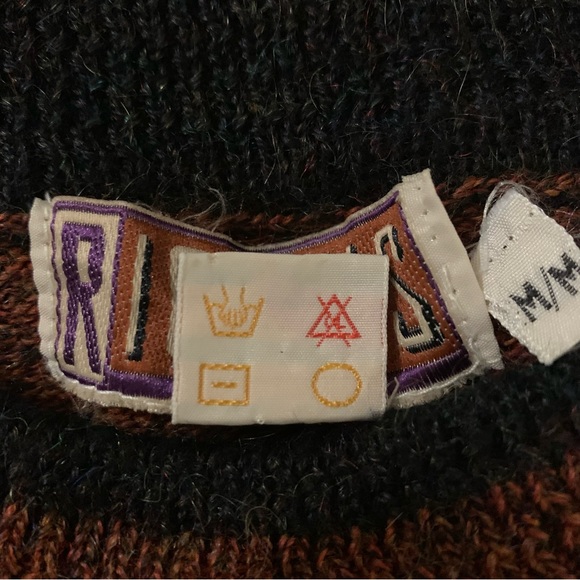 Vintage Southwestern Aztec Patterned Grandpa Sweater, Size Medium - Picture 12 of 12